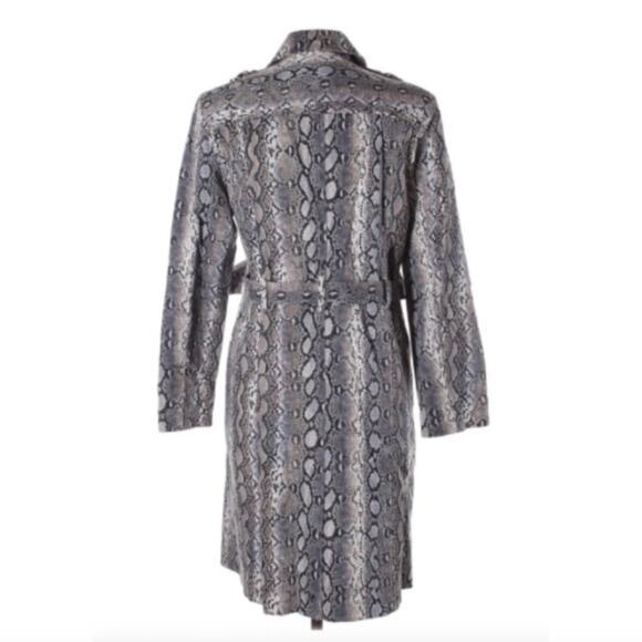 Michael Kors trench coat L purple snake print - LARGE - Picture 7 of 14